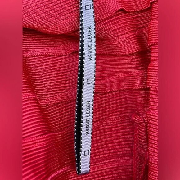 Hervé Léger Coral Bodycon Dress size XS - Picture 15 of 16